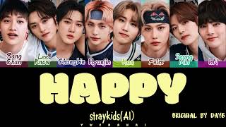 [AI COVER] STRAY KIDS - 'HAPPY' Lyrics 가사 | ORIGINAL BY DAY6