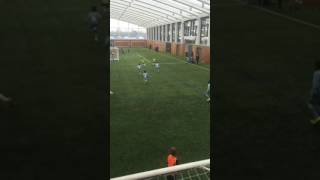 Rhys scoring for old team at spurs training ground age6