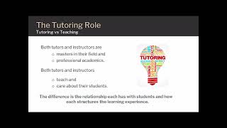 Unit 1, Section 1: Tutoring Role