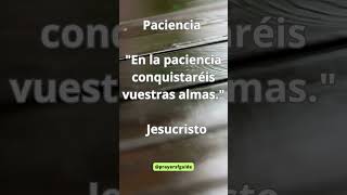 Paciencia - en la paciencia conquestaréis