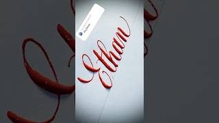 Copperplate calligraphy, tutorial : how I write your name #ethan