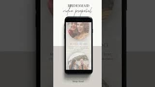 Bridesmaid Proposal Video, Will You Be My Bridesmaid/Maid of Honor, Digital Electronic Invitation