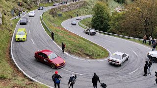 Bajada de todos los coches participantes en el rally XLII Subida a Urbasa 2024 (Navarra)