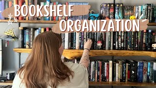 Organize my Bookshelves with me✨ || fixing my new bookshelf 📚and my tbr cart