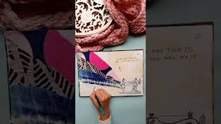 Art journaling using fabric/ clothes