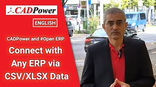 CADPower and #Open ERP - Connect with any ERP via CSV/XLSX Data #cad #cadpower #autocad #brciscad