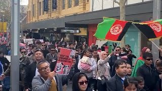 hazaras of perth australia rally for support of afghanistan -  هزاره های پرت برای حمایت از افغانستان