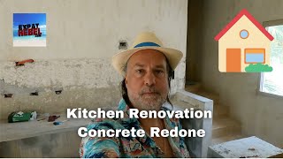 Kitchen Renovation Concrete Redone - Kitchen Remodel In México - México Beach Home Renovation