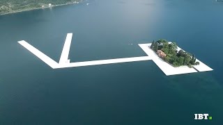 Il ponte galleggiante sul lago d'Iseo