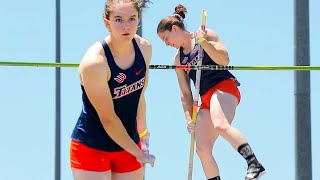 Cal State Fullerton womens college pole vault athlete