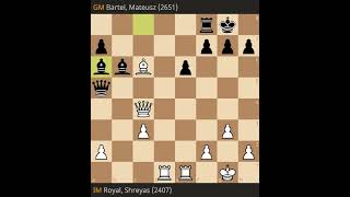 Shreyas Royal vs Mateusz Bartel- Fide Grand Swiss 2023, Round 3