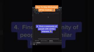 How To Stay Motivated While Coding #shorts