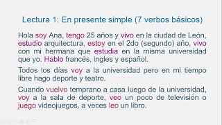 TEXTE en ESPAGNOL - Se presenter en espagnol | Présent Simple | Apprendre l'espagnol | learn Spanish