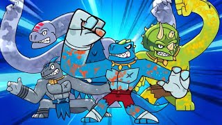 Heroes of Goo Jit Zu Dino Power All 12 Goo Jit Zu Fighters Review Part 1