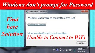 Unable to connect to WiFi ! Windows do not Prompt for Password ! Solved 🔥🔥🔥