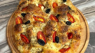 FOCACCIA ULTRA BUBBLY хрустящая снаружи и мягкая внутри.ИТАЛЬЯНСКИЙ ХЛЕБ ФОКАЧЧА.Italian bread