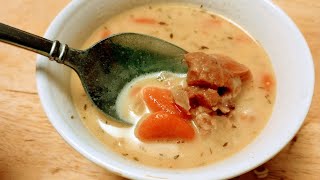 Carrot, Split Pea and Ham Soup - The Ultimate Comfort Food #slowcookerrecipes #comfortfood