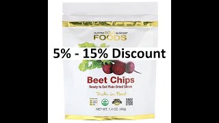 Discount - California Gold Nutrition, Beet Chips, Ready to Eat Plain Dried Slices, 1.4 oz Review