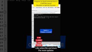 C++ program to find type of a entered character | #shorts #coding #C++