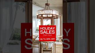 Save early this holiday sale with chandeliers up to 40% off