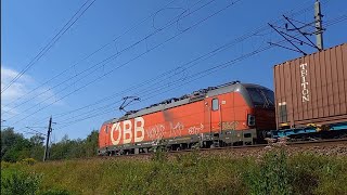 ÖBB Vectron mit Containerzug