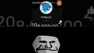 MrBeast hits 208 million subs #trending #mrbeast #minecraft