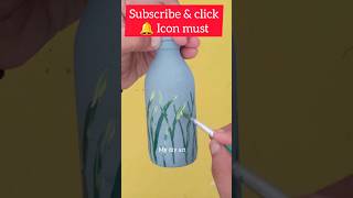 Acrylic painting on syrup bottle|medicine bottle craft ideas #shorts #mydiyart #creativeart