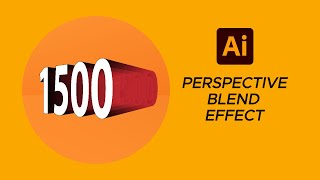 How To Create Perspective Blend in Adobe Illustrator | #adobeillustrator #design