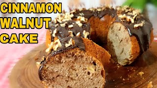 A Perfect Cake for your afternoon Tea, Cinnamon Walnut Cake | Relaxing baking