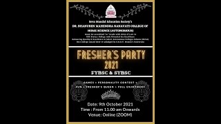 BSc Fresher's Meet 2021 - 9th October 2021 by Dr. BMN College of Home Science