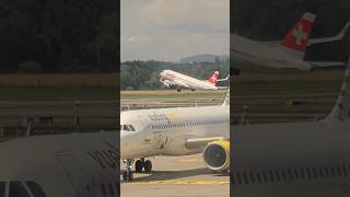 Swiss Airlines Take off in Zurich Airport #short #shorts #youtubeshorts