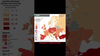 These are the angriest countries in europe #maps #shorts #geography