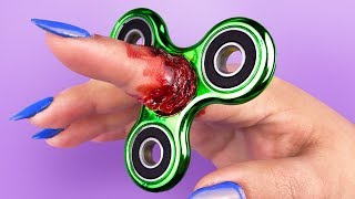 FIDGET SPINNER STUCK ON MY FINGER! - 6 EASY DIY Halloween PRANKS