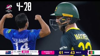 Gulbadin Naib 4 wicket bowling | AUS VS AFG | t20wc 2024