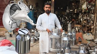 Fantastic Process of Making Milk Cans | Mass Production of Milk Cans in Factory