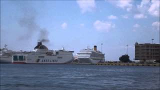 OLYMPIC CHAMPION DEPARTURE FROM PIRAEUS PORT.