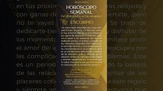 ESCORPIO Horóscopo Semanal · Del 28 de octubre al 3 de noviembre #escorpio #horoscopo #horoscope