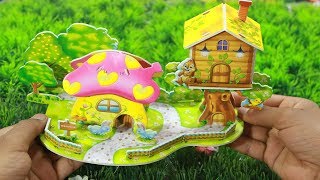 DIY How To Make Miniature Dollhouse With Cardboard~Easy Fun Way To Make Miniature Rabbit Dollhouse