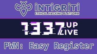 Buffer Overflow with Shellcode Injection - Easy Register - [Intigriti 1337UP LIVE CTF 2022]