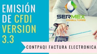 CONTPAQi Factura Electrónica - Emisión de CFDI versión 3.3