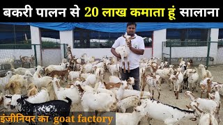 इंजीनियर साहब हर साल 20 लाख कमाते है बकरी पालन से Goat Factory #goatfarmtour