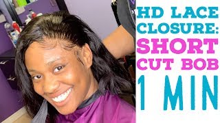 HD lace Closure Undetectable | Short Cut BOB | HD Invisible Lace closure | Hair By Karma Black