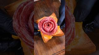 Salami rose toast