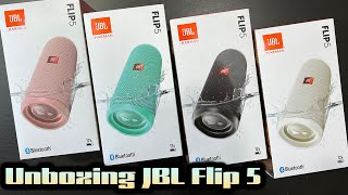 Unboxing de las bocina bluetooth JBL Flip 5 | Color Negro, Color Blanco, Color Rosa & Color Verde