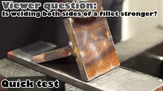 Quick test: Weld both sides of a fillet weld with 6010, will it beat 7018?