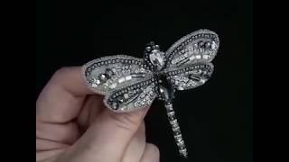 Брошь стрекоза - Brooch dragonfly - Anaya handmade