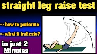 straight leg raise test