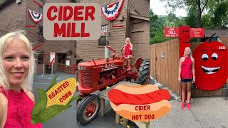 Cider Mill Fun!!! Roasted Corn & Cider Marinated Hot Dog 🌽🍎🌭