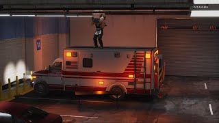 Jacknife off ambulance