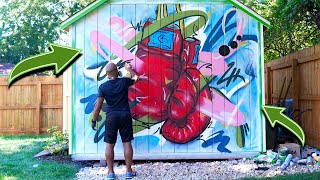 Abstract Boxing Gloves Mural!